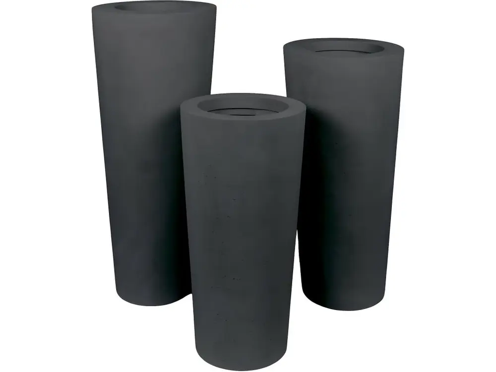 Bac polystone Ø 46 cm H 95 cm Ext. colonne noir - choisissez votre hauteur: H 95 cm - couleur: Noir