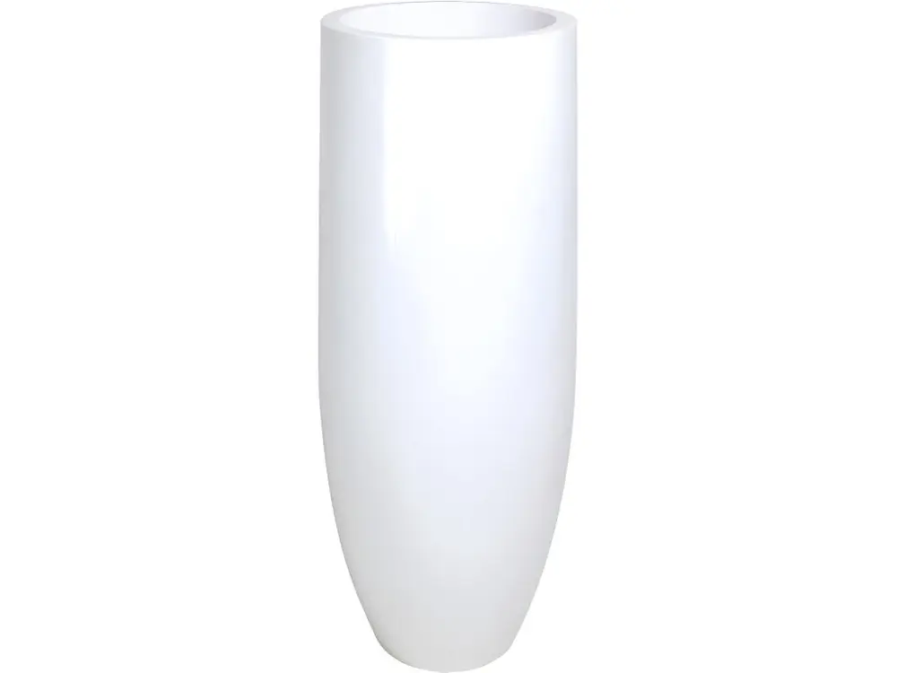 Bac fibres de verre gelcoat Ø 35 cm H 90 cm Ext. cigare blanc glossy - choisissez votre hauteur: H 90 cm - couleur: Blanc neige