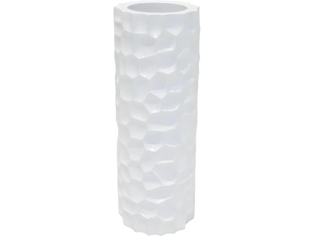 Bac résine synthétique Ø 32 cm H 90 cm Int. colonne blanc glossy - choisissez votre hauteur: H 90 cm - couleur: Blanc neige