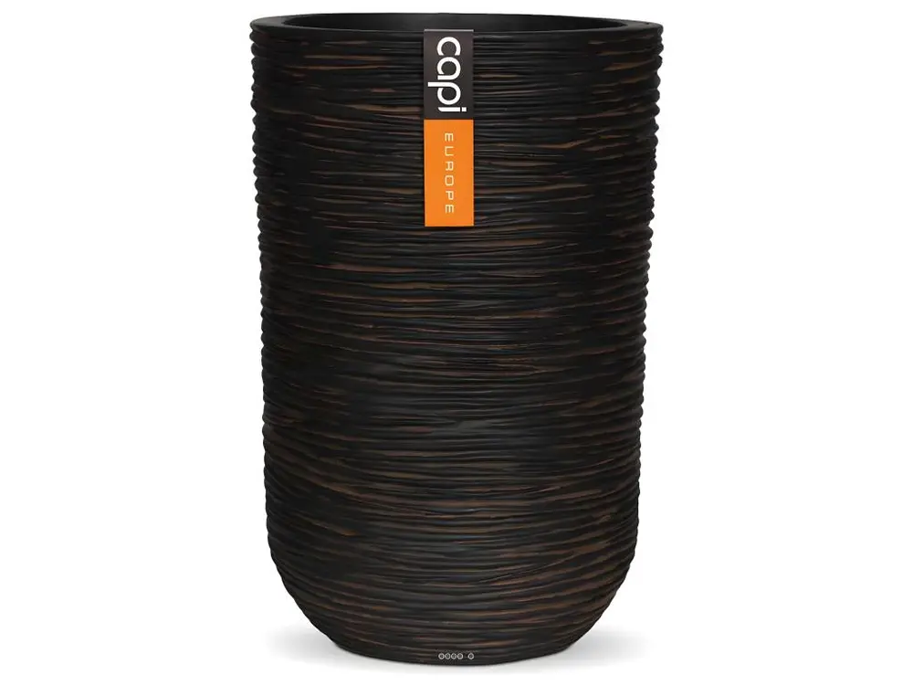 Bac Fibres et magnesium Hora Ext. EggPot haut D 41 x H60 cm Chocolat - choisissez votre hauteur: H 60 cm - couleur: Chocolat