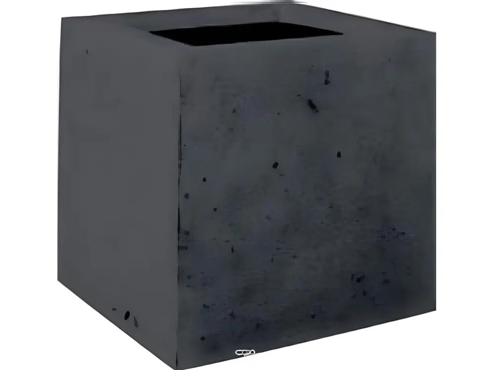 Bac en Polystone Roma Ext. Cube L 30x 30 x H 30 cm Noir - choisissez votre hauteur: H 30 cm - couleur: Noir