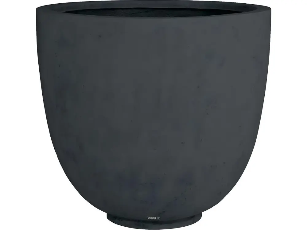 Bac en Polystone Landi Ext. Egg D 80 x H 70 cm Noir - choisissez votre hauteur: H 70 cm - couleur: Noir