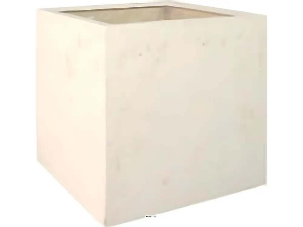 Bac en Polystone Roma Ext. Cube L 50x 50 x H 50 cm crème - choisissez votre hauteur: H 50 cm - couleur: Crème