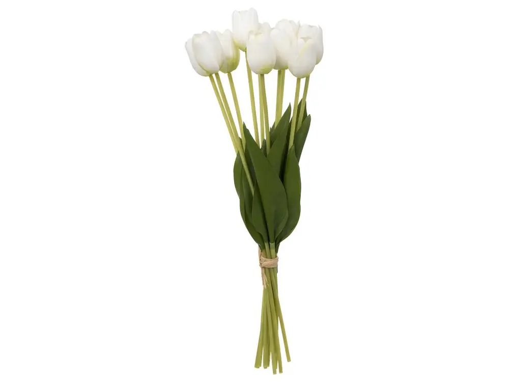 Bouquet de Tulipes Blanches artificielles D. 16 x H. 48 cm