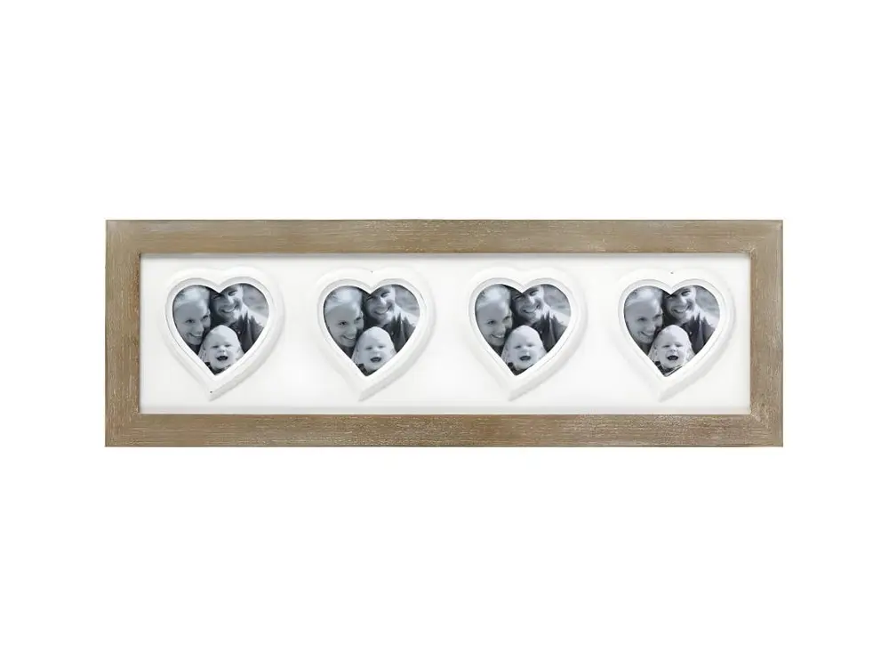 Cadre photo multivues Love 66x22 cm 4 vues