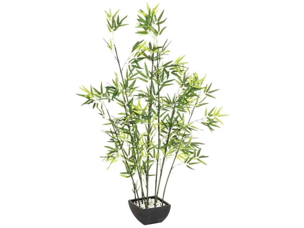 Bambou artificiel en pot l.50 x p.42 x h 122, vert