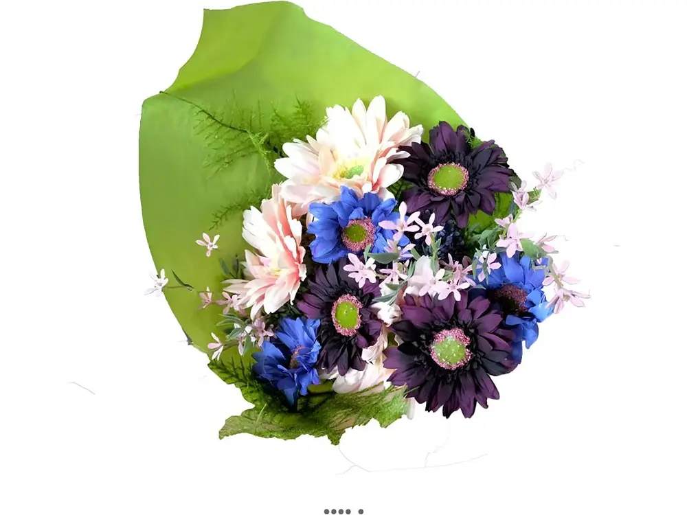 Superbe bouquet de fleurs artificielles ADORABLE création fleuriste H 50 cm D 30 cm