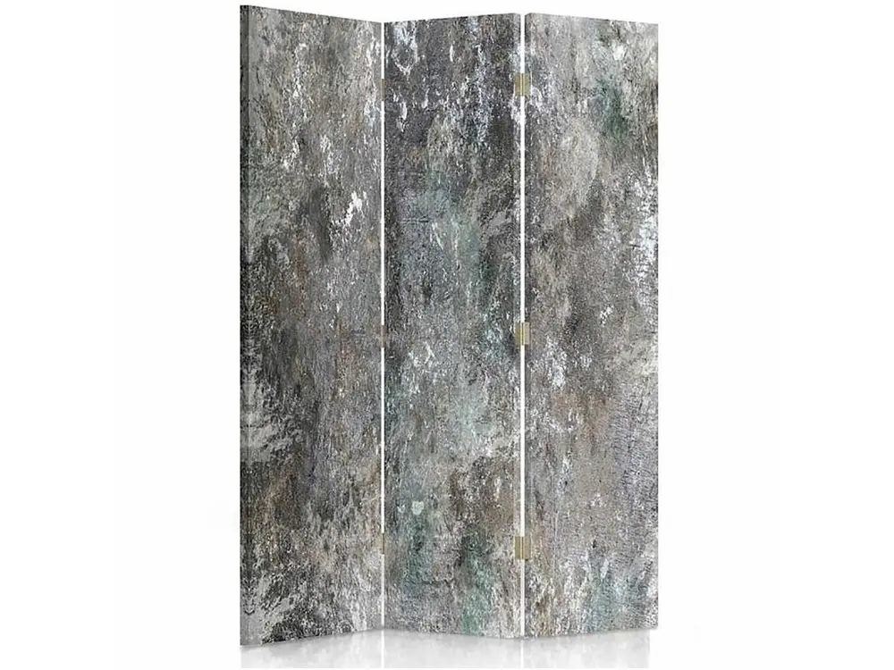 Paravent mur en beton 3 volets - 110 x 150 cm - 2 faces R° V°