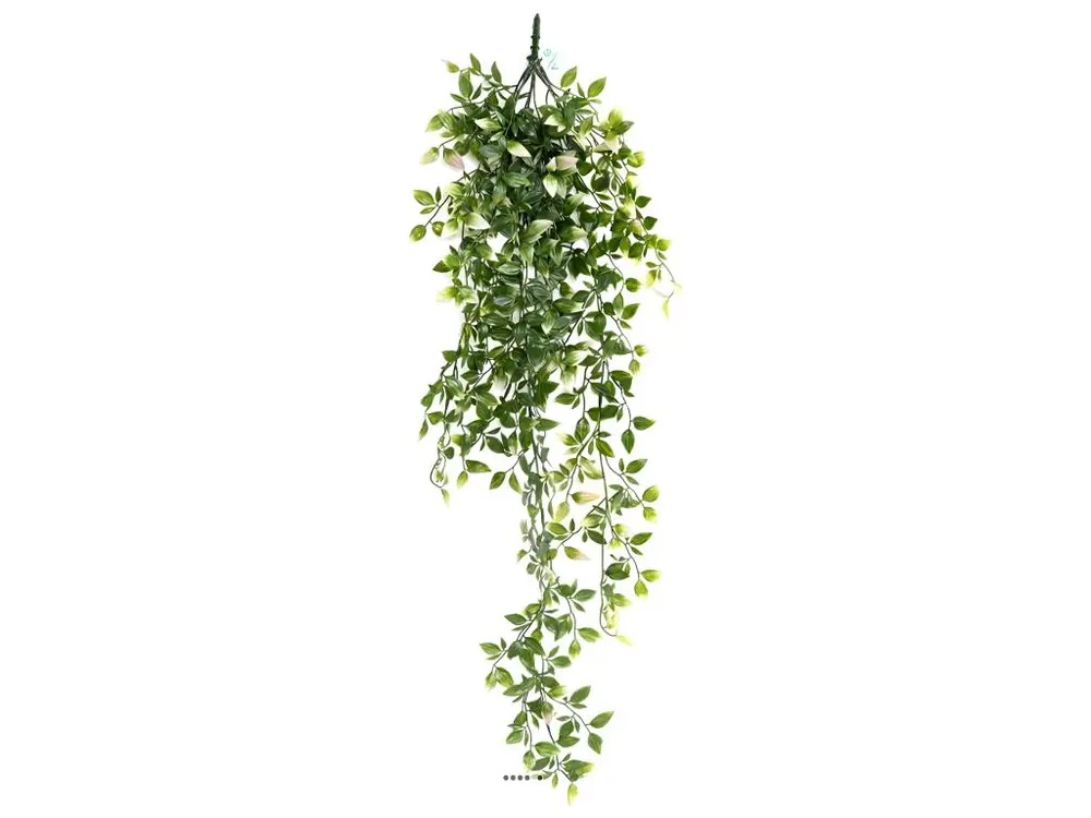 Chute de tradescantia artificiel H 85 cm Vert/Rose