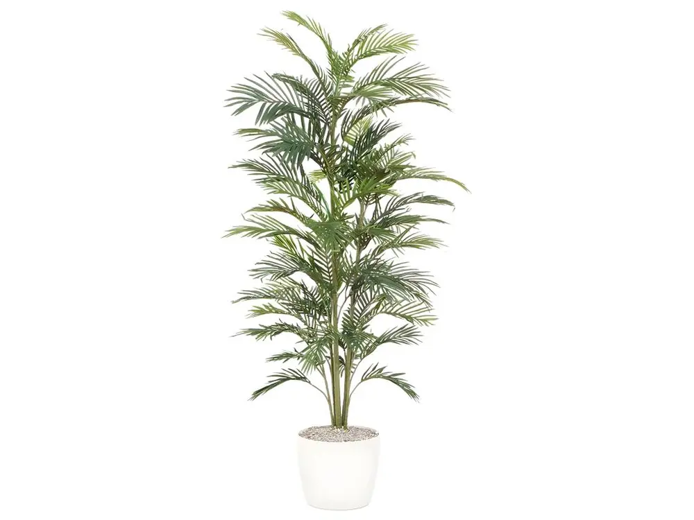 Palmier Areca artificiel H 90 cm 4 troncs pot ceramique