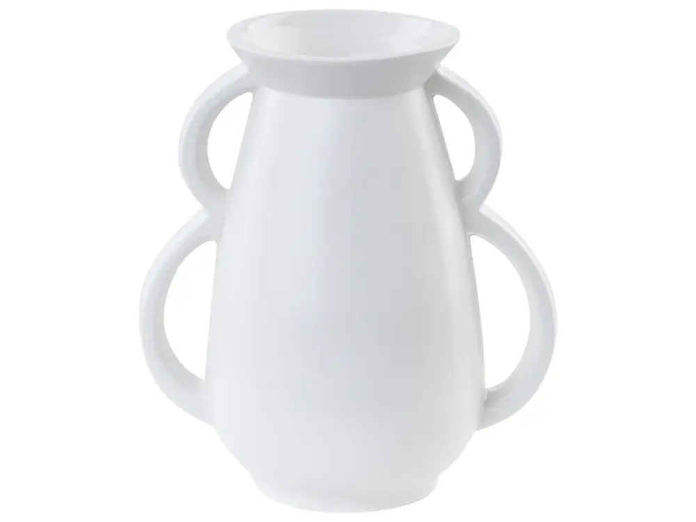 Vase à fleurs en céramique 19 cm blanc KOROPI