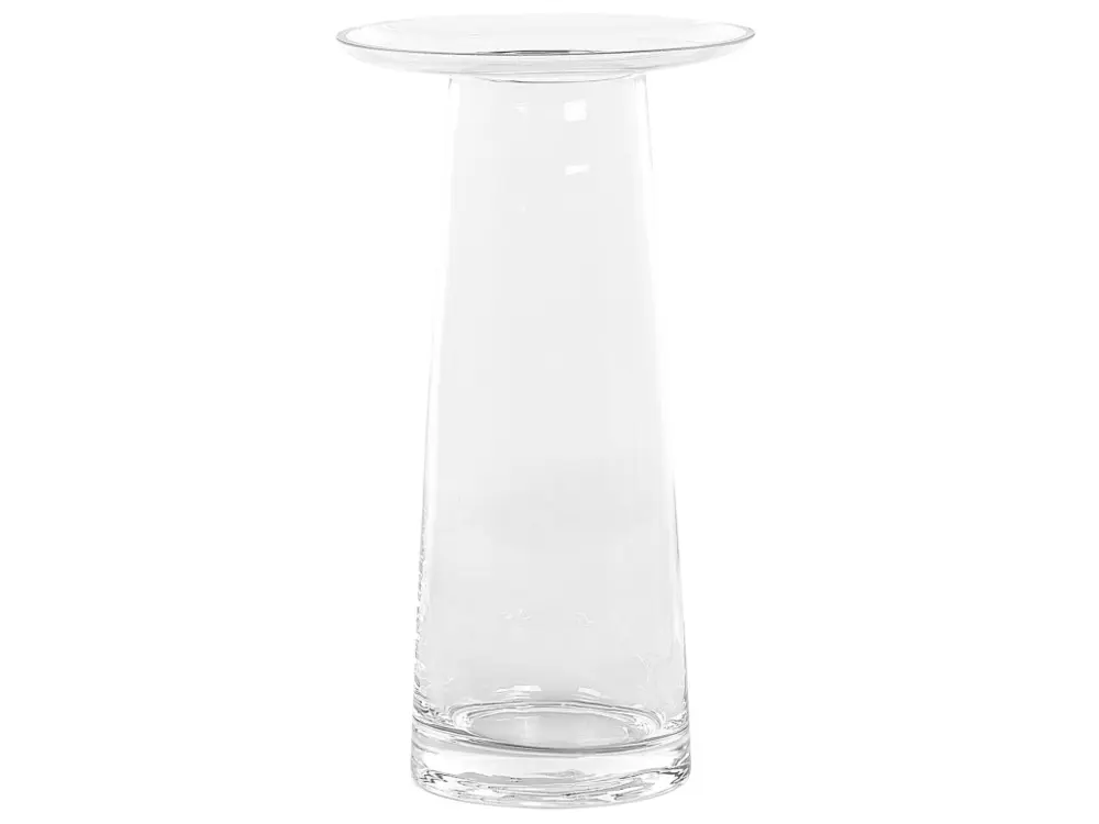 Vase à fleurs 26 cm en verre transparent MANNA