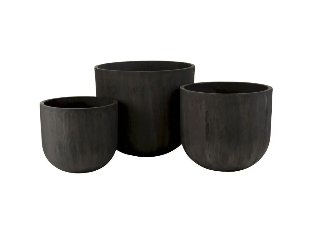 Lot de 3 Cache-pot extérieurs Ware en Pierre