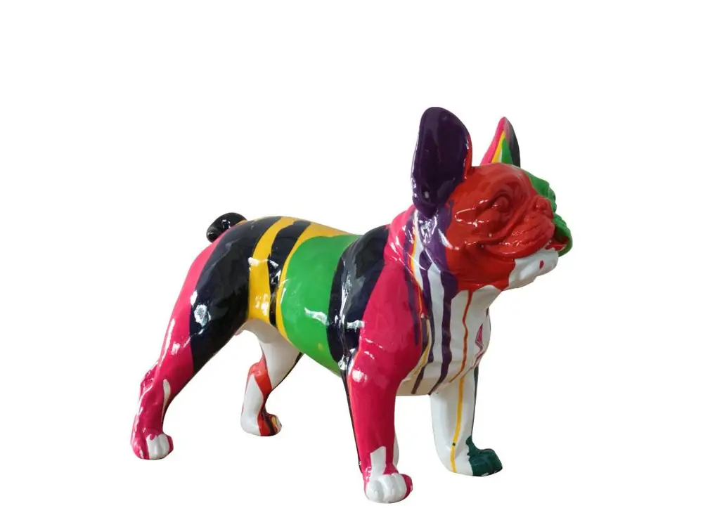 Figurine Boston Terrier Kuatéh Bran 52x25x41 cm Multicolore