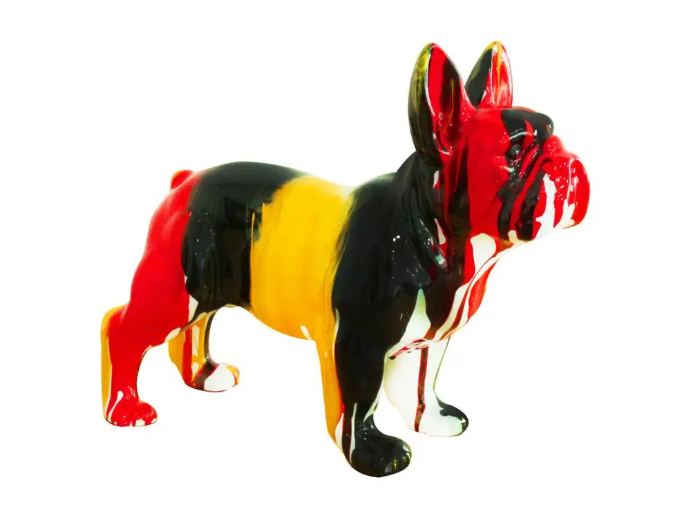 Figurine Décorative Chien Boston Terrier Kuatéh en Polyrésine 34x14x27 cm Multicolore