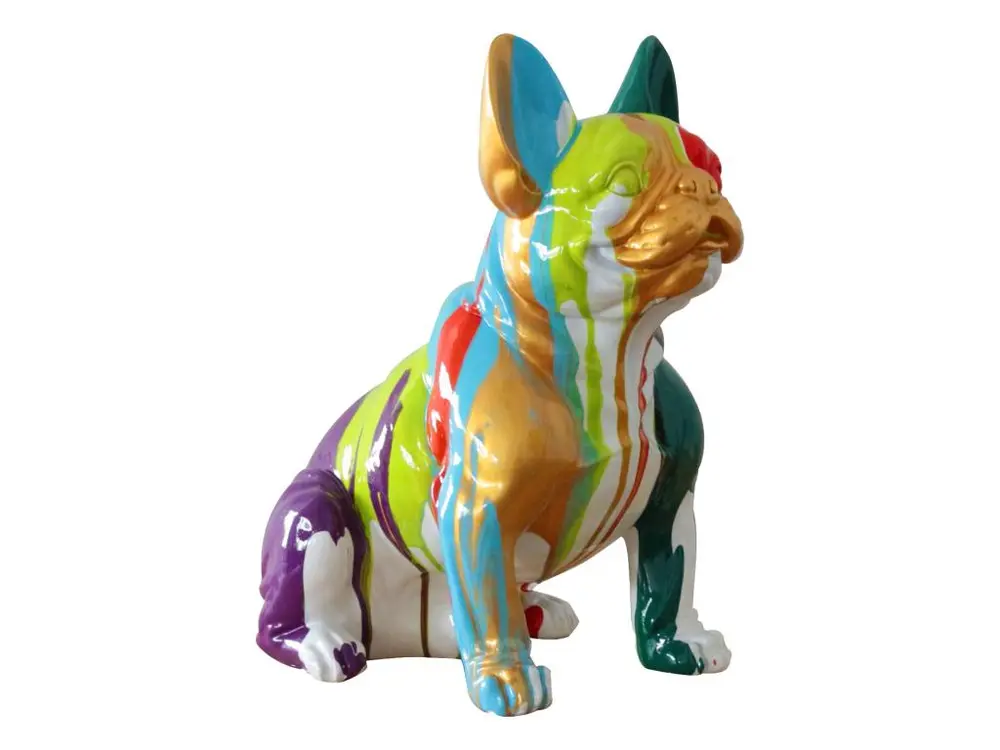 Figurine Boston Terrier Assis Kuatéh Nina 40x29x45 cm Multicolore