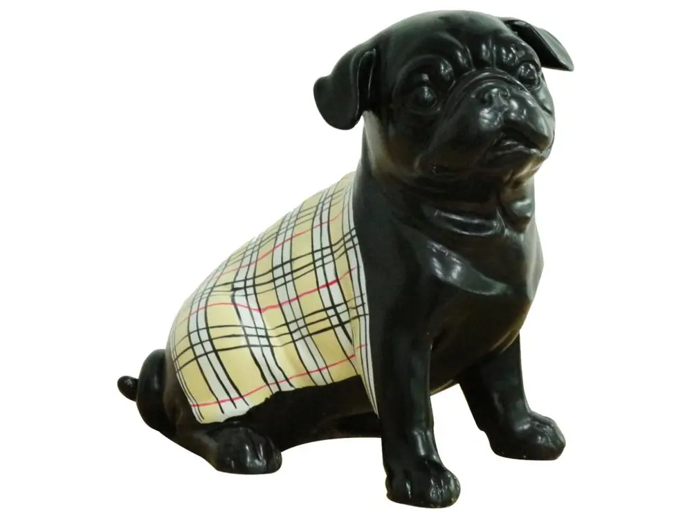 Figurine Bulldog Kuatéh Selene 20x13x20 cm Noir