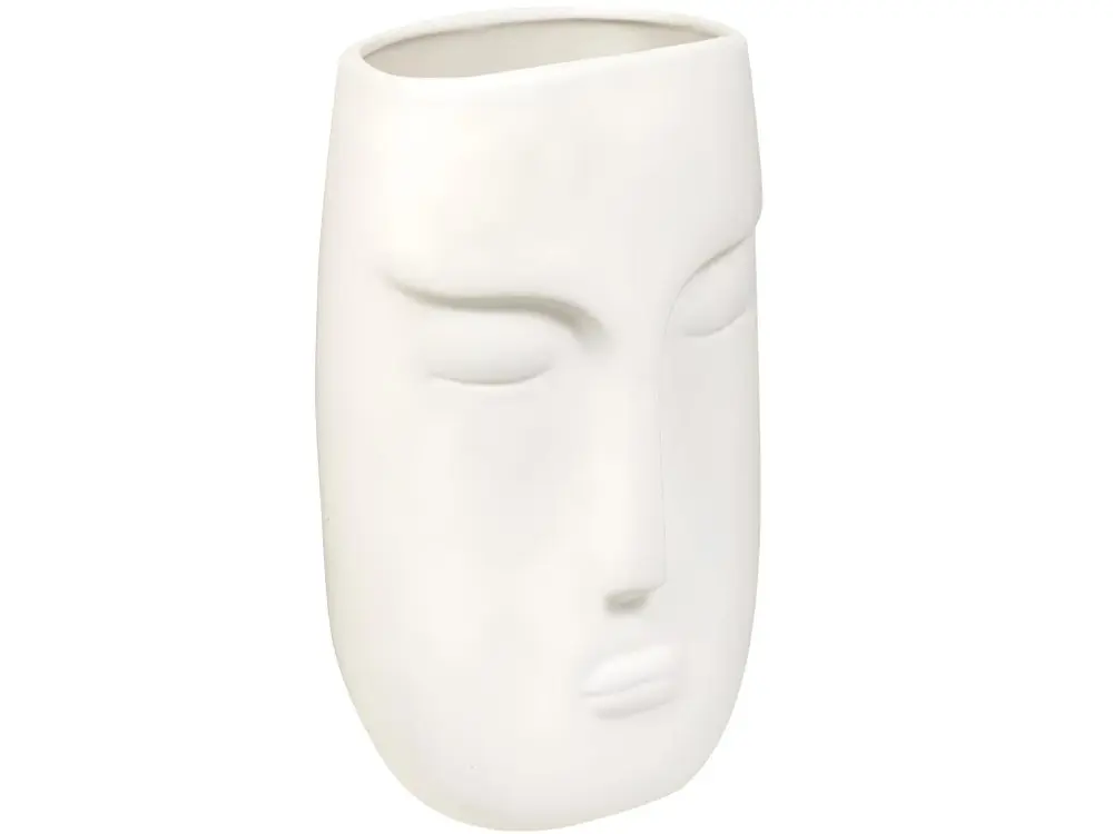 Vase visage en grès