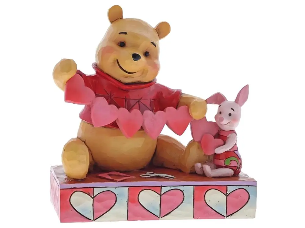 Figurine Winnie l'Ourson et Porcinet - Coeur