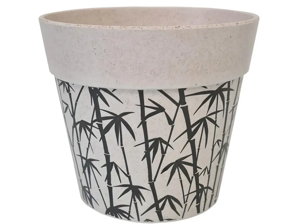 Cache pot bambouseraie en bambou 15.5 cm