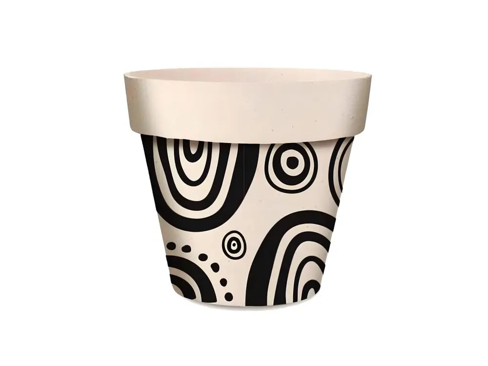 Cache pot cercles en bambou