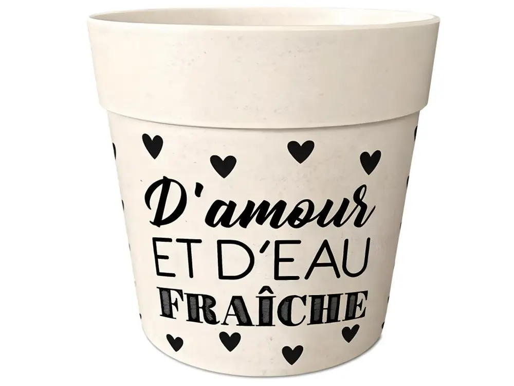 Cache pot en bambou d'amour et d'eau fraiche 12 cm