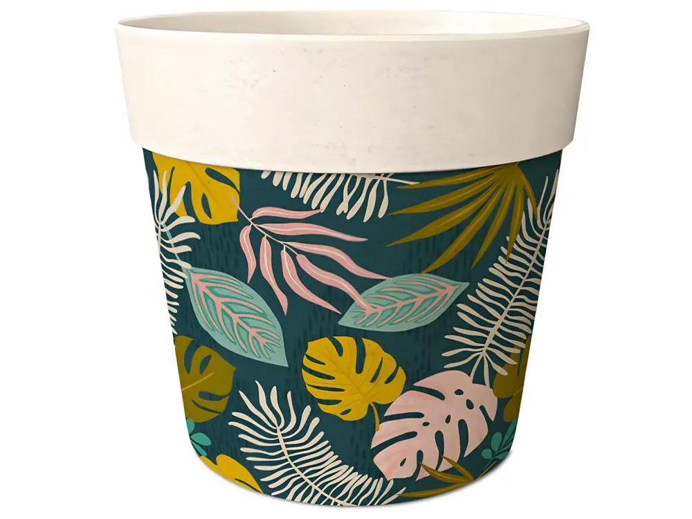 Cache pot en bambou tiges de bambou 15.5 cm