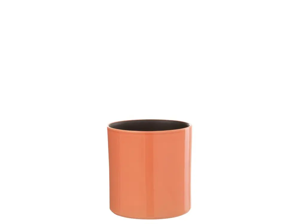 Cache pot en céramique rose 16.5x16.5x16.5 cm