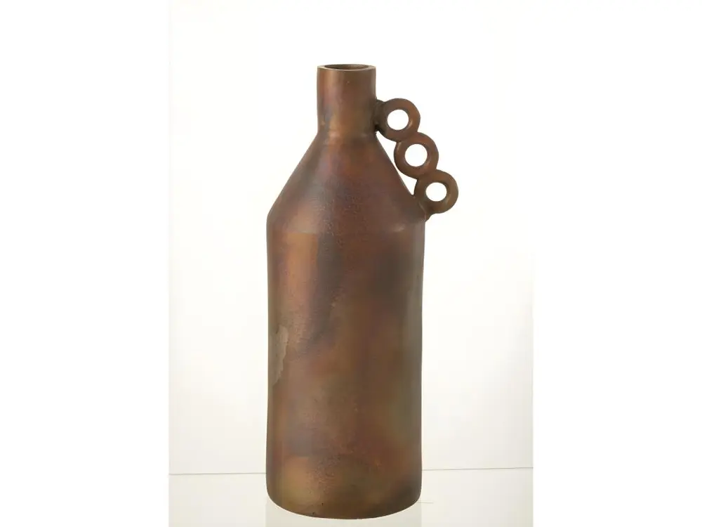 Vase en aluminium Bronze 20x15.5x45 cm