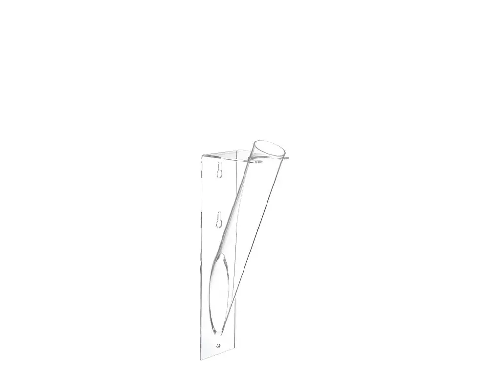 Tube pour fleur en plastique transparent 26x6.5x9.5 cm