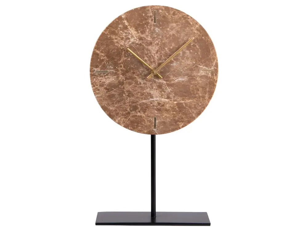 Horloge sur pied marbre brun 25 cm