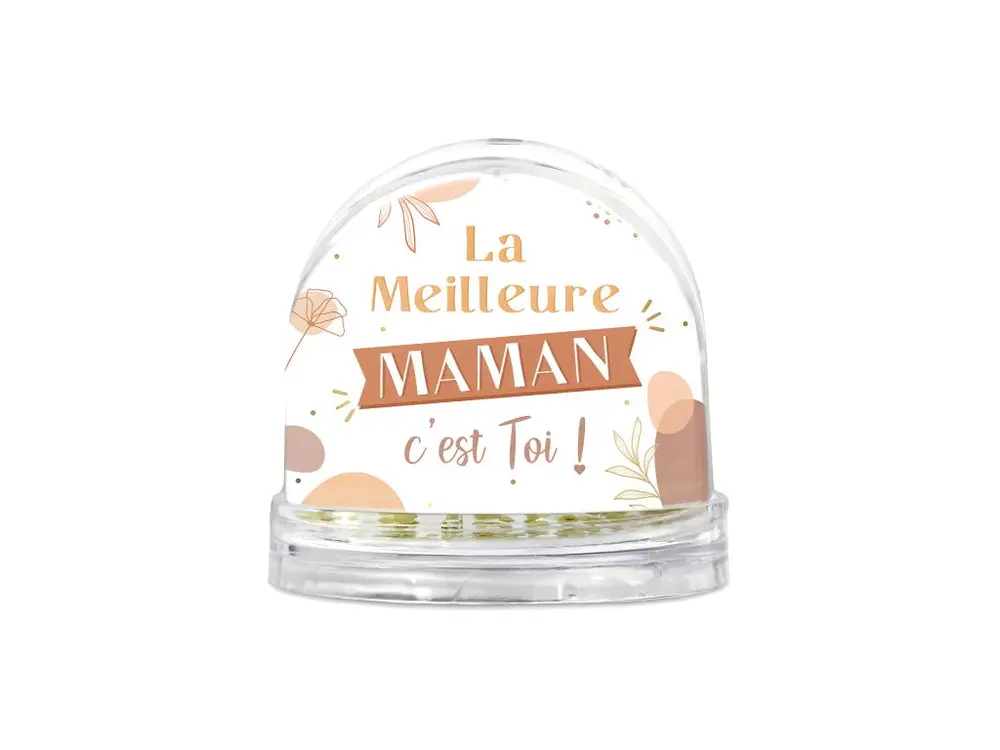 Boule à paillettes meilleure maman - 8.5 x 9 cm