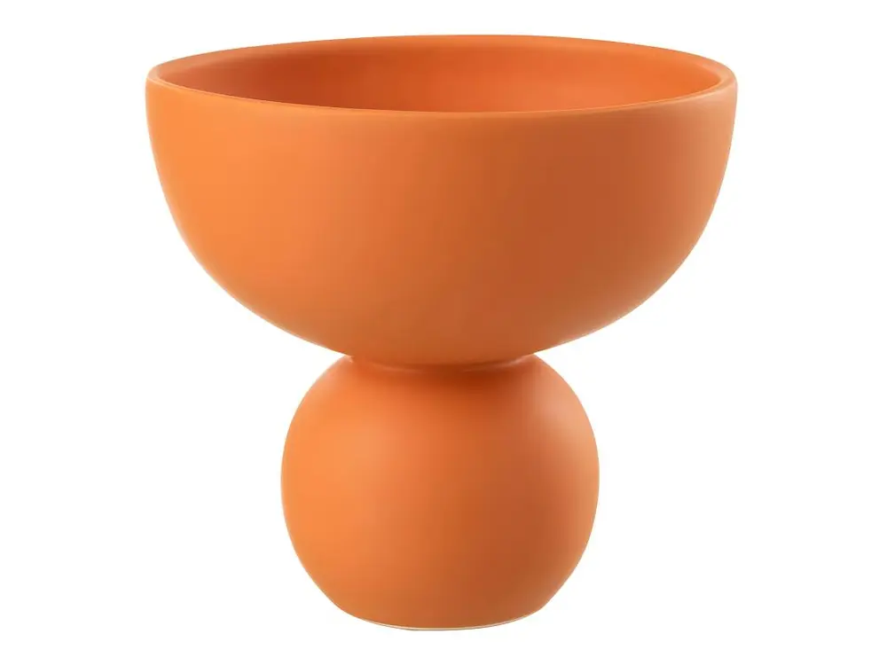 Vase Plateau en Porcelaine "Liv" 20cm Terracotta