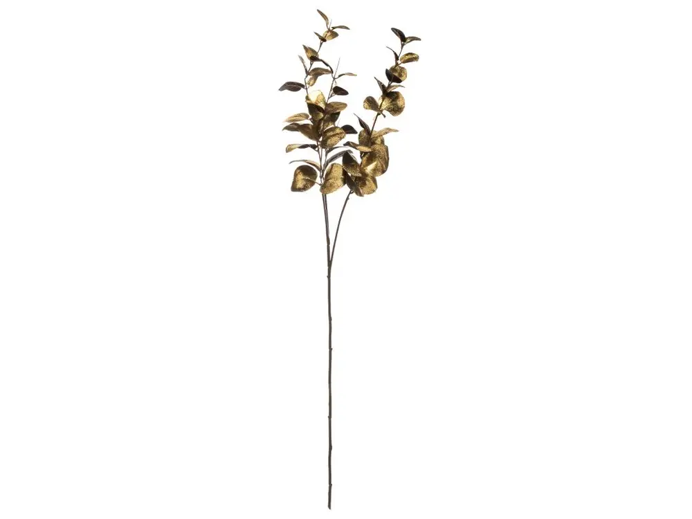 Branche d'Eucalyptus Déco "Soir" 76cm Noir & Or