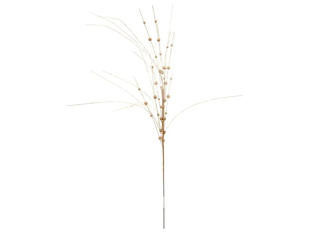 Branche décorative spéciale fêtes Or pailleté H 95 cm