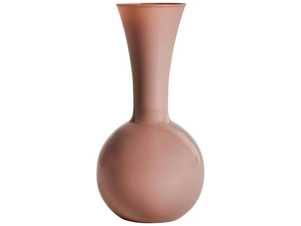 Vase en verre taupe 16x16x31