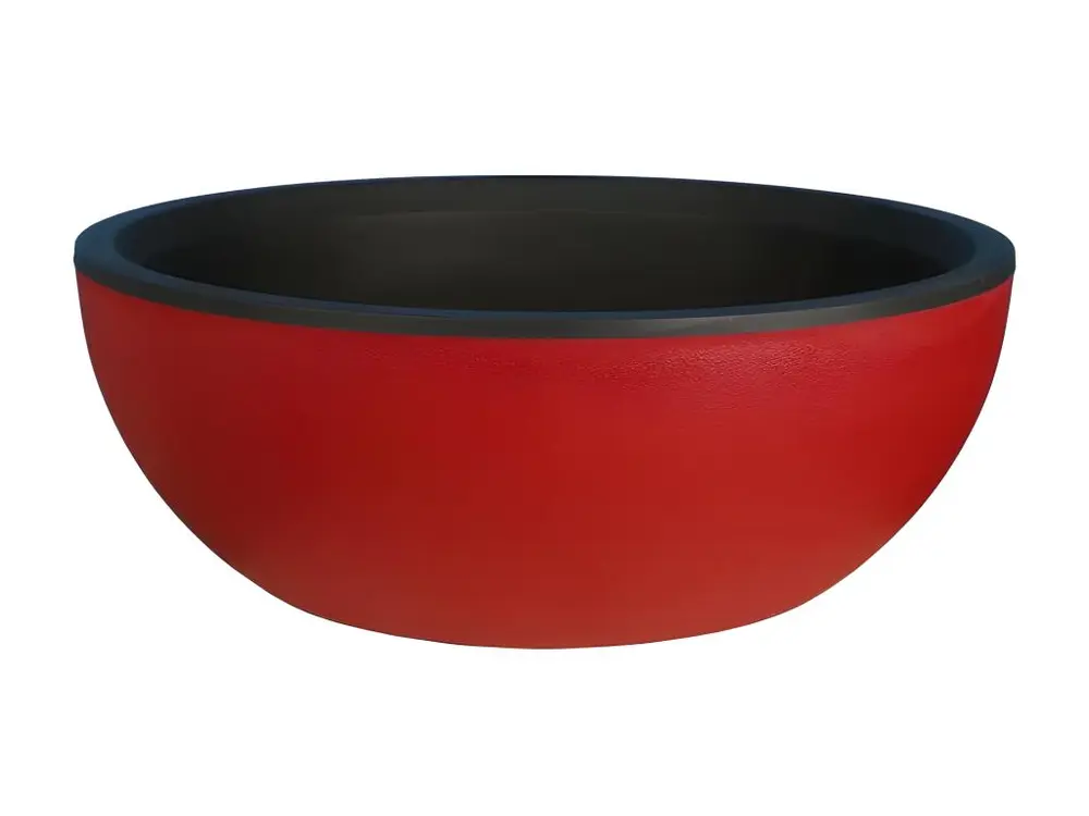 Coupe pot de fleurs - granit D40 - rouge