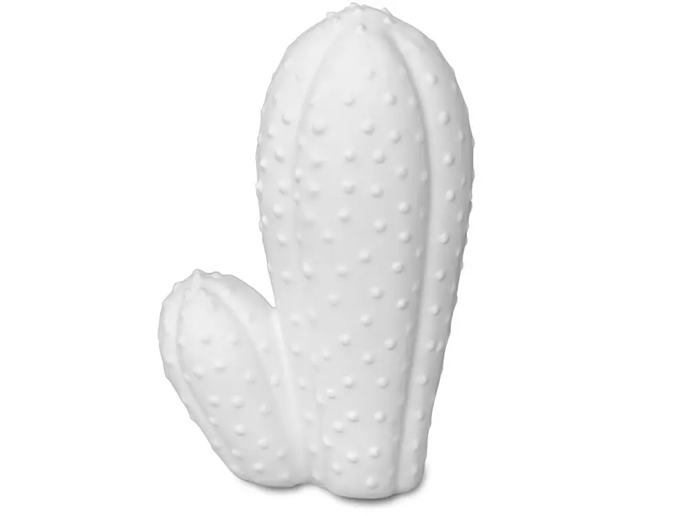 Figurine décorative moyenne Cactus Blanc Blanc