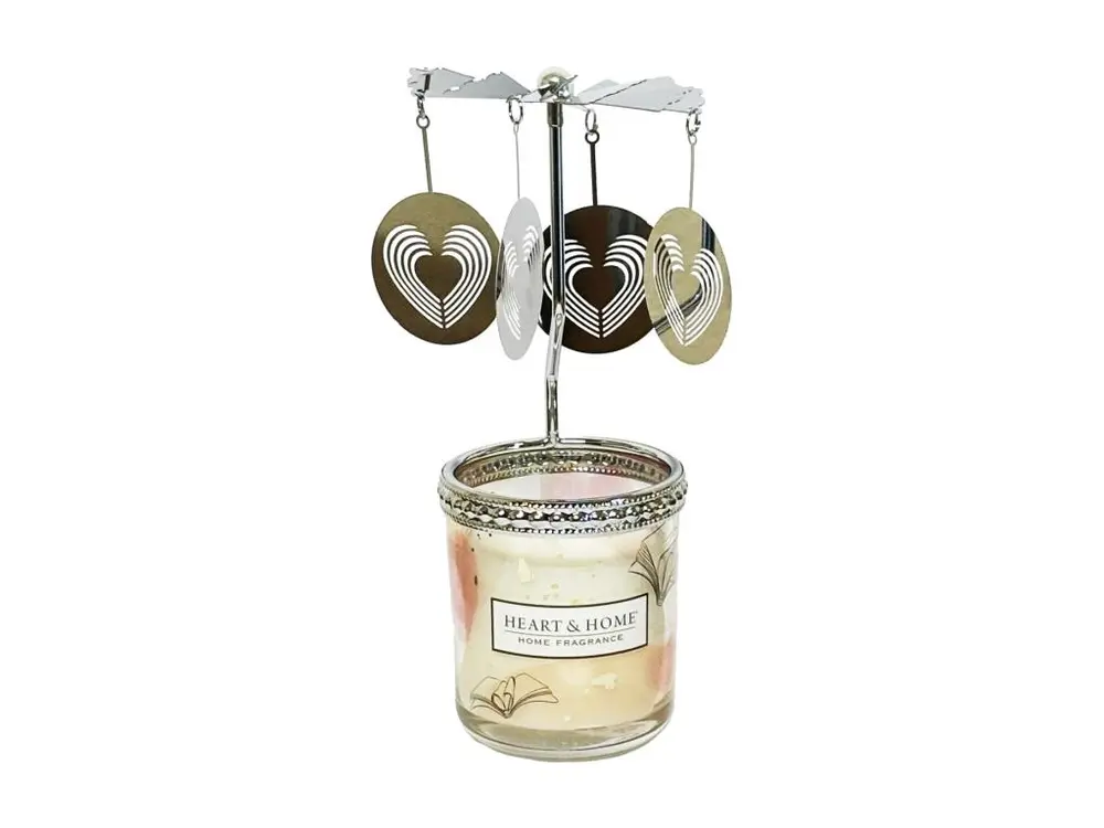 Coffret bougie Heart and Home Love Story avec son Carrousel