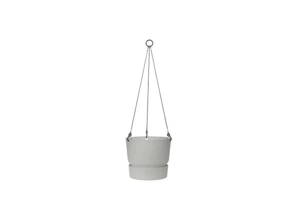 Pot de fleurs a suspendre Greenville 24 - Extérieur - Ø 23,9 x H 20,3 cm - Gris béton vivant