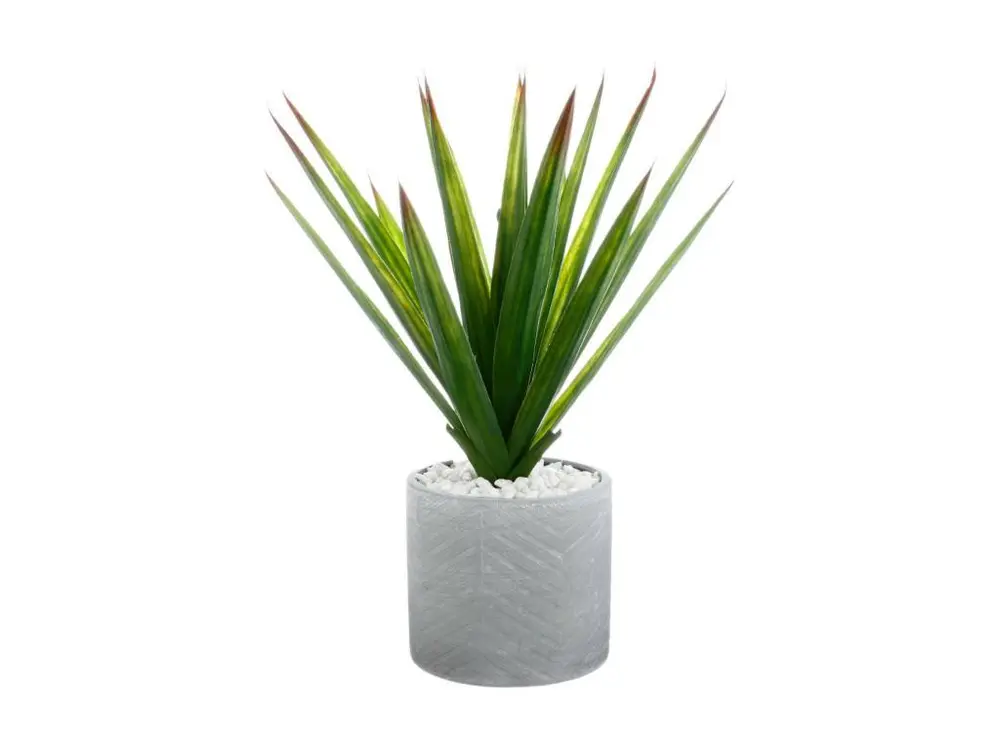 Plante artificielle Aloe Vera dans un pot en céramique H 49 cm