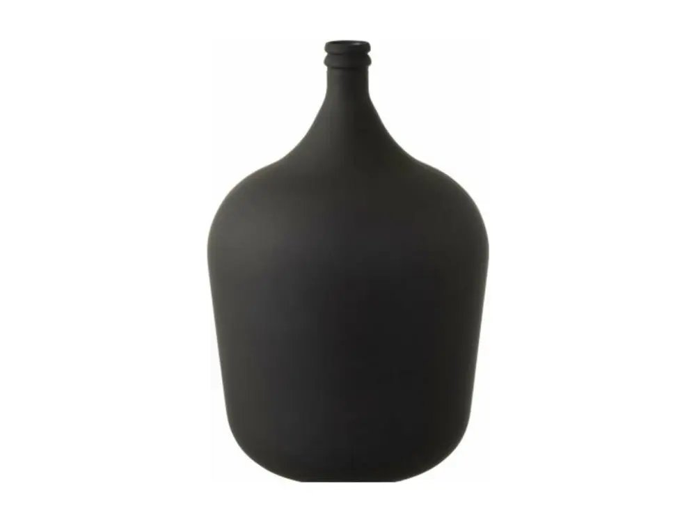 Vase Design en Verre "Gentle" 55cm Noir Mat