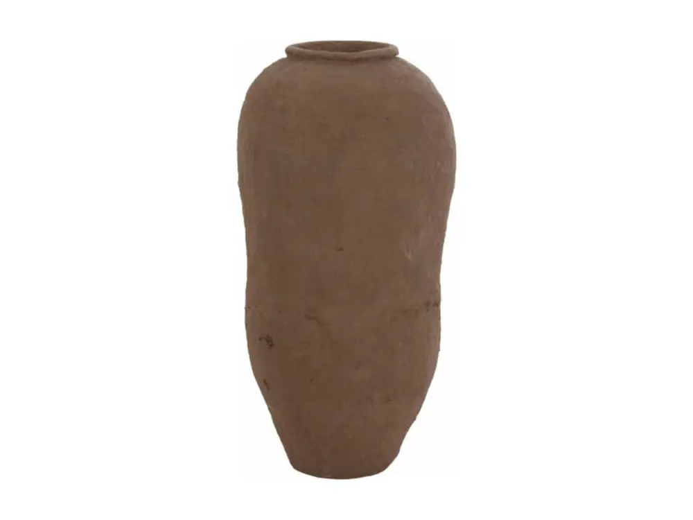 Vase irrégulier en papier marron 45x45x96 cm