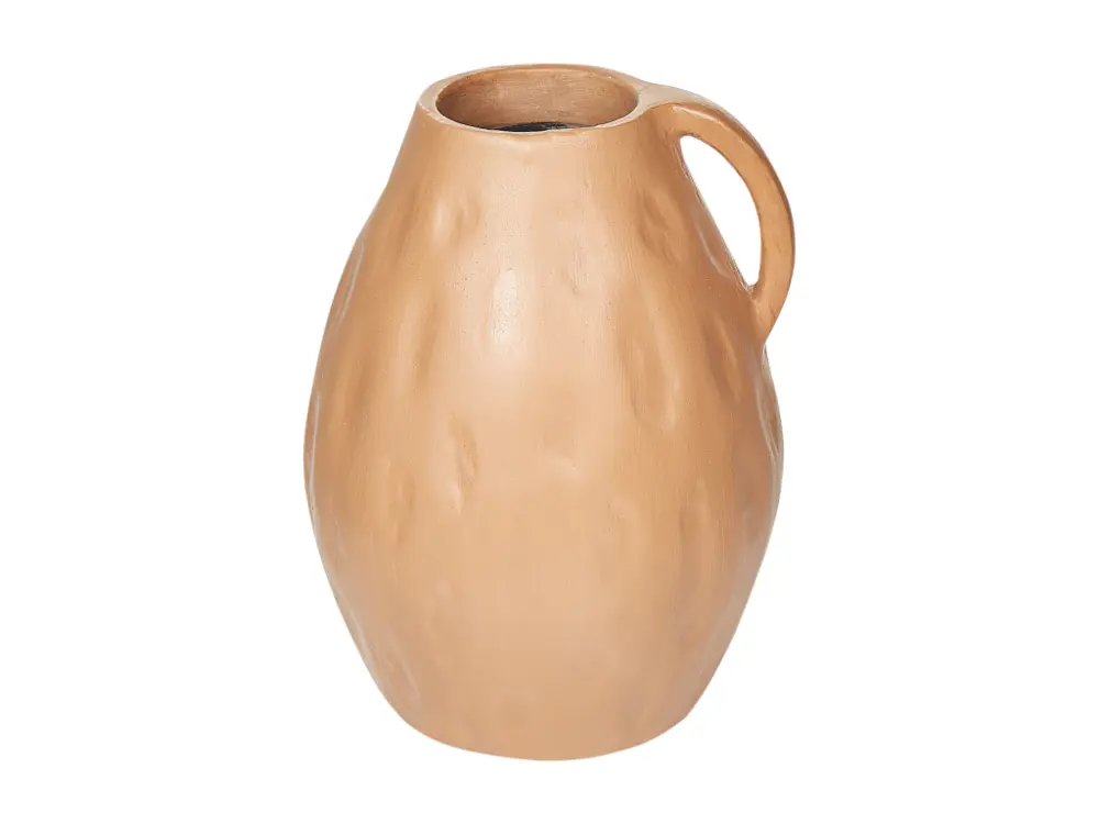 Terre cuite Vase décoratif 40 Beige KULIM