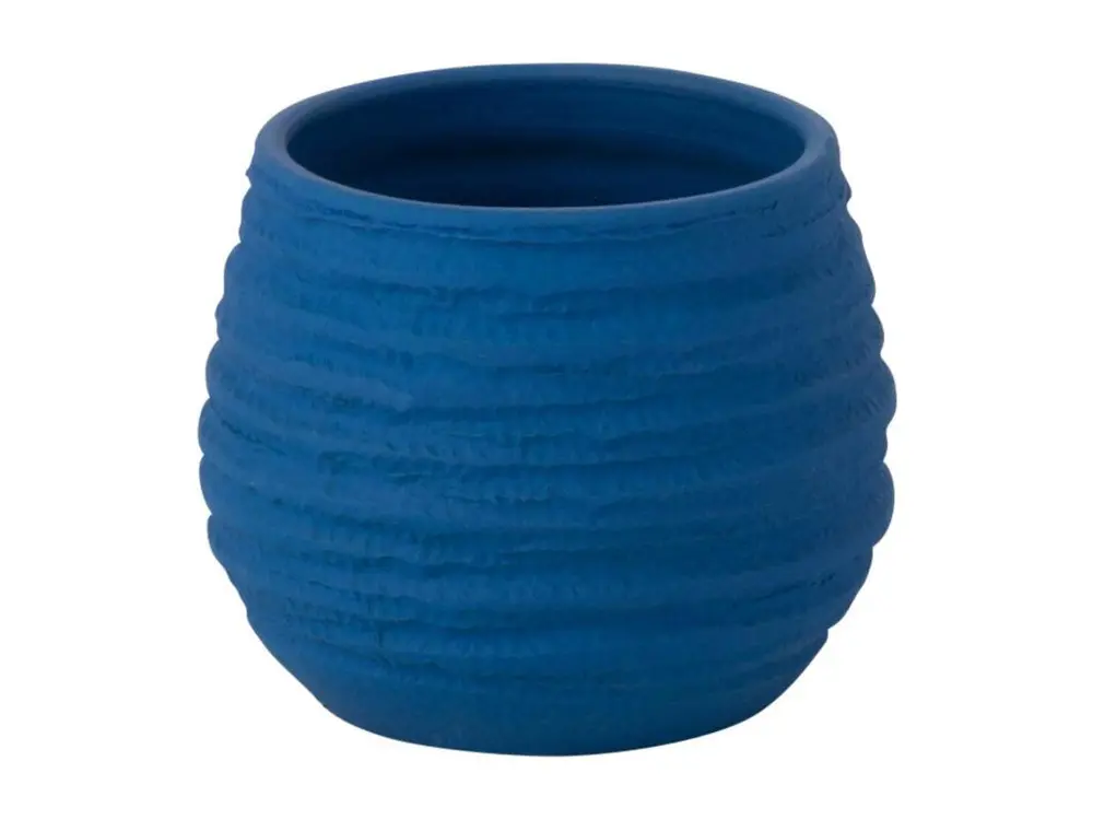 Cache pot fiesta bleu en céramique 14 cm