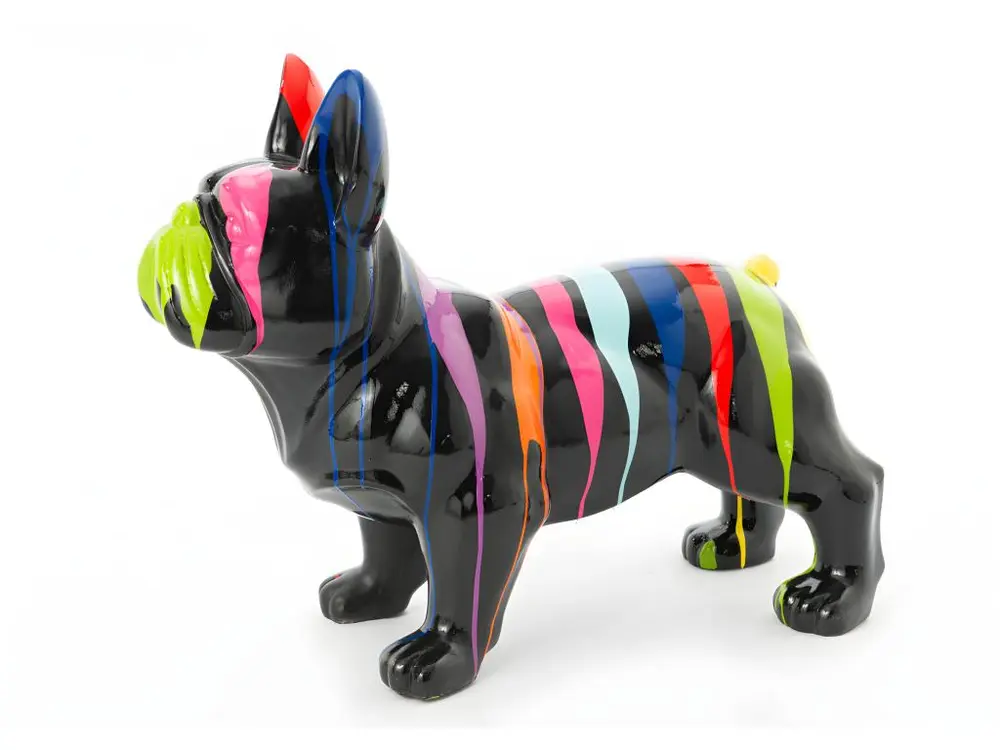 Bulldog debout Trash noir 80 cm