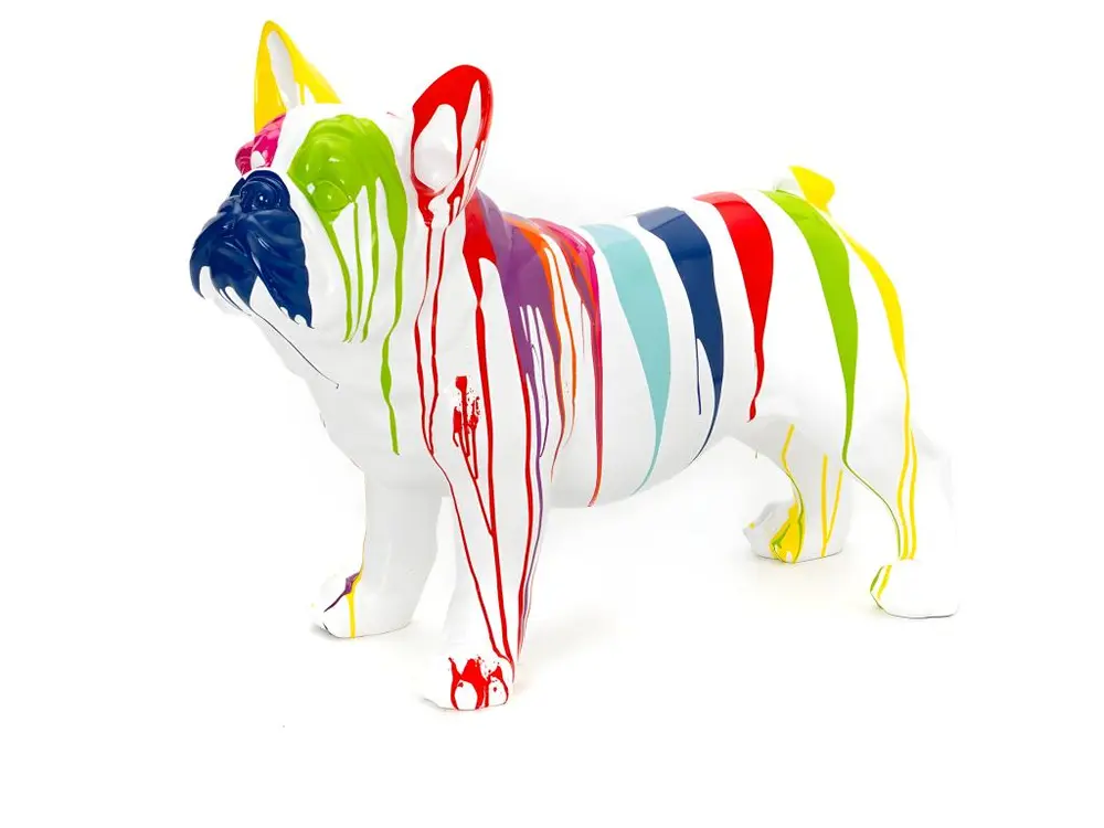 Bulldog Yuki Trash 90 cm blanc et multicolore