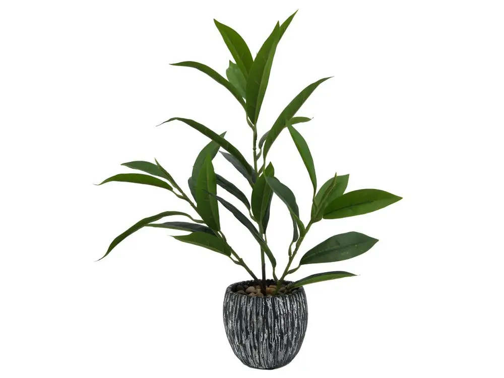 Plante artificielle avec pot et tiges fines Hauteur +/- 38 cm - PEI