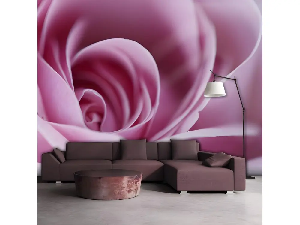 Papier peint intissé Fleurs Rose rose : Taille - 400 x 309 cm