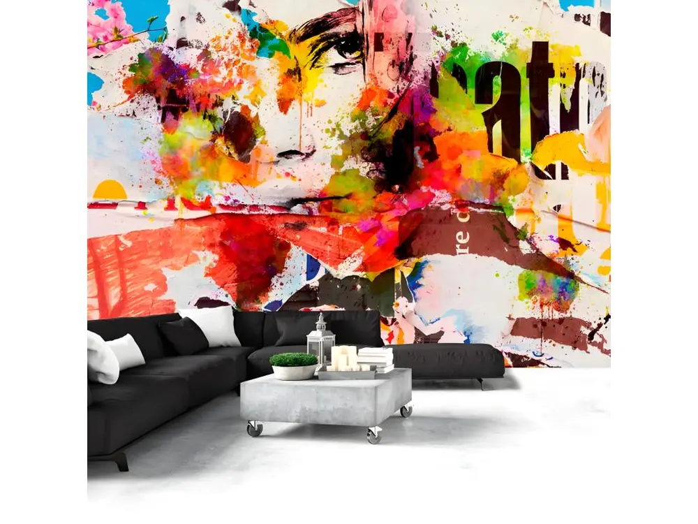 Papier peint intissé Street art City Collage : Taille - 350 x 245 cm